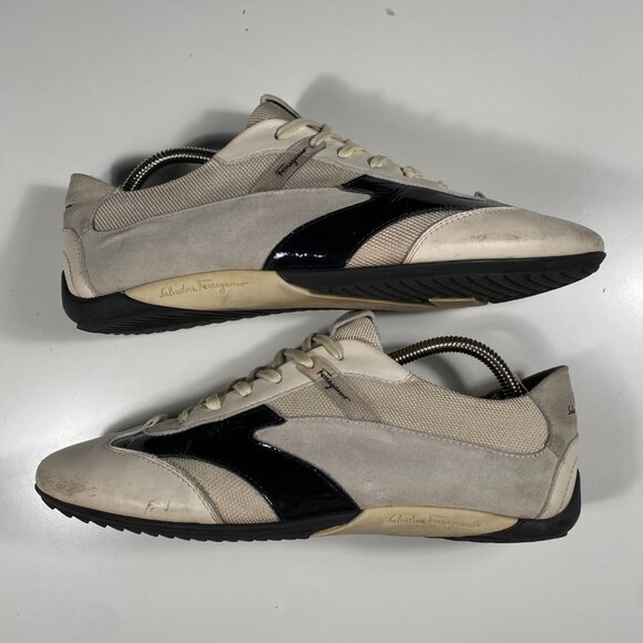 Salvatore Ferragamo Low Top Colour Black Sneakers Size 7 - Picture 3 of 12